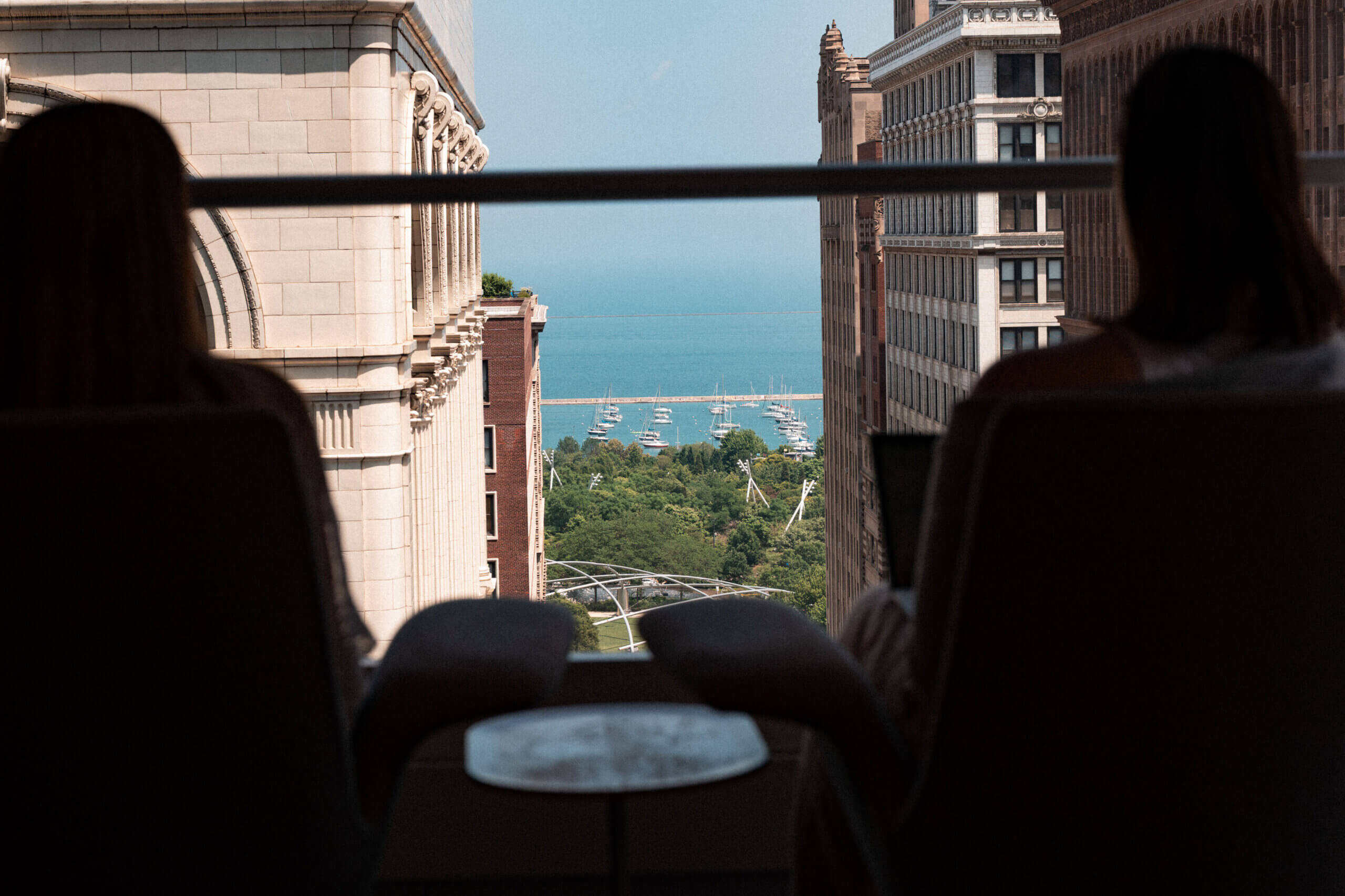 The view of Lake Michigan from Adler University's Chicago Campus.